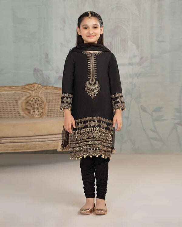 4 Piece Unstiched Embroidered Chiffon Suit