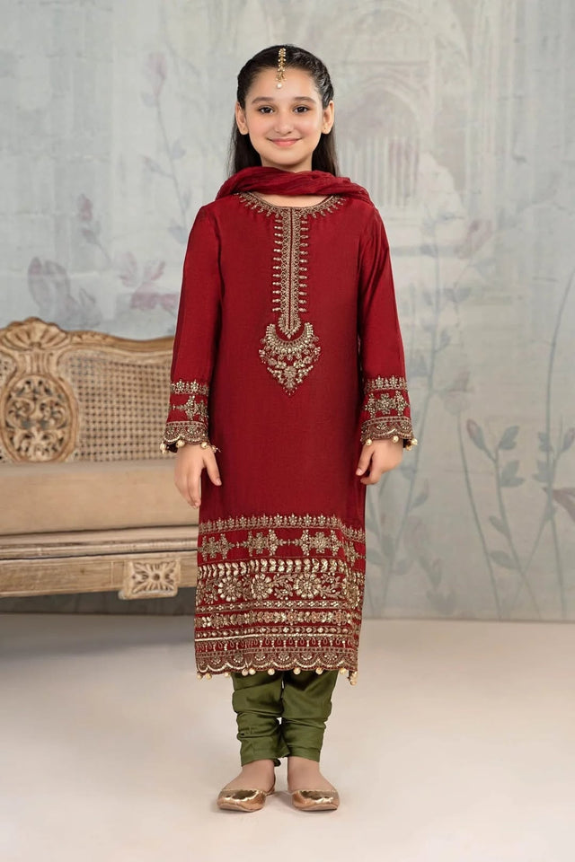 4 Piece Unstiched Embroidered Chiffon Suit