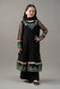 GIRLS 4 PCS UNSTICHED CHIFFON SEQUENCE EMBROIDERED DRESS -BLACK- BC02
