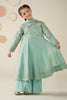 GIRLS 4 PCS UNSTICHED CHIFFON SEQUENCE EMBROIDERED DRESS -FEROZI- PCM18